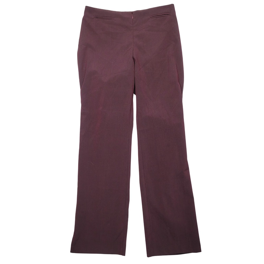 Necessary Objects VTG Trousers Women Large Plum Solid Stretch Polyester Rayon